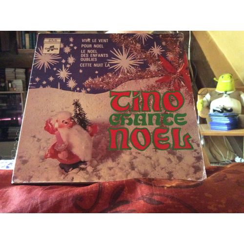 Disque 45 Tours Tino Rossi Chante Noël - Vive Le Vent - Pour Noël - Le Noël Des Enfants Oubliés - Cette Nuit Là