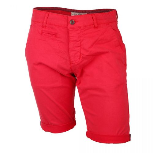 Bermuda Chino Venili Coton Stretch Popeline Revers Gansé Bouton Homme Blaggio