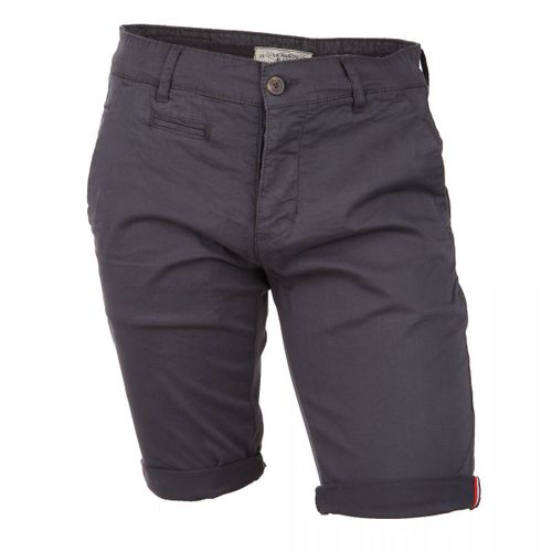Bermuda Chino Venili Coton Stretch Popeline Revers Gansé Bouton Homme Blaggio