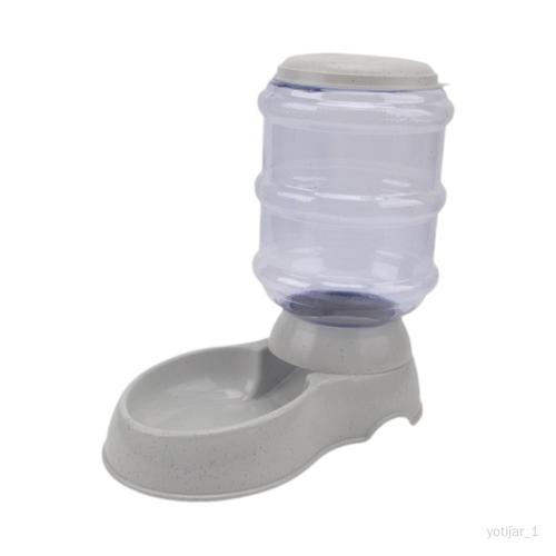 Mangeoire Automatique Pour Animaux De Compagnie 3,8 L, Dispositif D'alimentation De Grande Capacité Pour Chiens Et , Récipient Transparent Pour Nourriture Grise