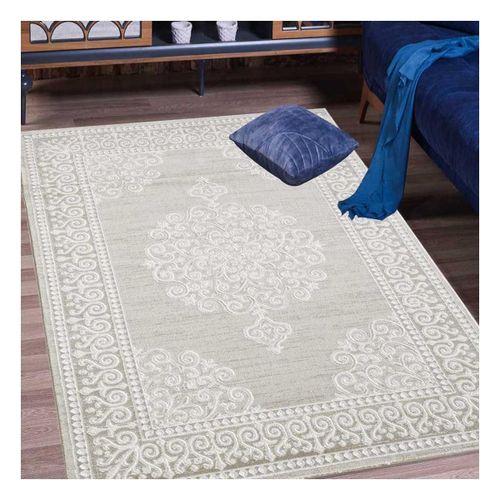 Tapis Oriental 200x280 Rectangle Beige Tissé Motif Ancestral Lyn7 Mirali