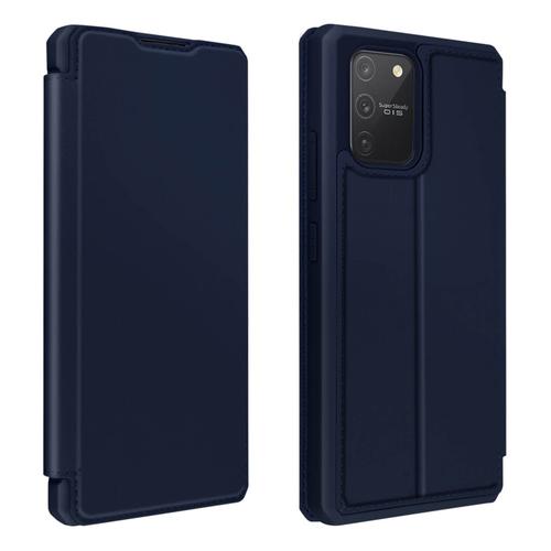 Étui Galaxy S10 Lite Porte-Carte Support Vidéo Toucher Soyeux Dux Ducis Bleu