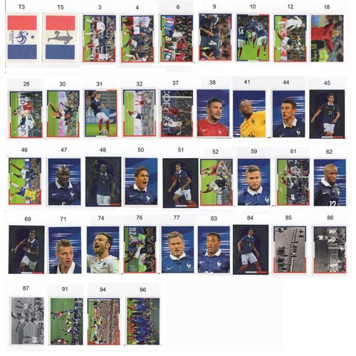 Lot 10 Autocollants Stickers Images Panini Fiers D'être Bleus / Carrefour 2016