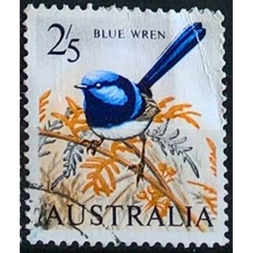 Australie, Timbre-Poste Y & T N° 296 Oblitéré, 1963 - Mérion À Tête Bleu