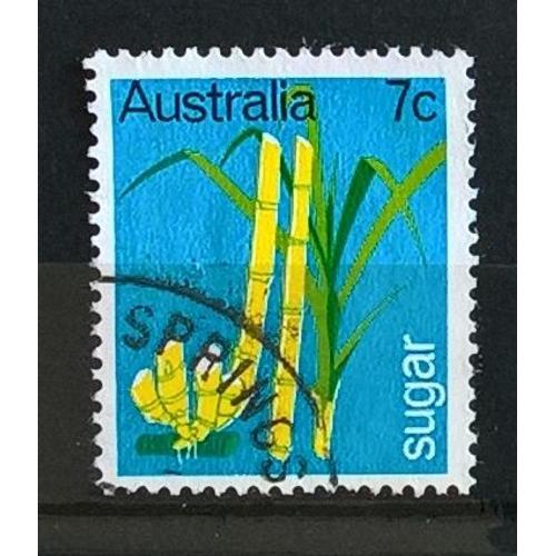 Australie, Timbre-Poste Y & T N° 388 Oblitéré, 1969 - Canne À Sucre