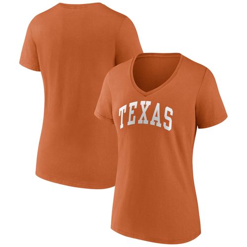 T-Shirt À Col En V Fanatics Texas Orange Texas Longhorns Basic Arch Pour Femmes