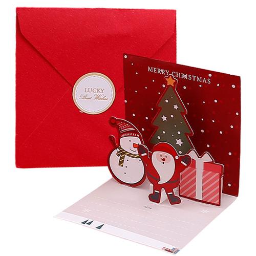 Noël avec enveloppes, cartes postales pour amis, bonne fête des enfants, cartes pop-up