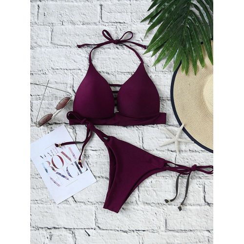 Maillot De Bain Push Up Bordeaux