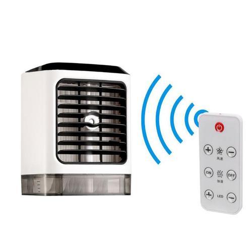 Climatiseur Mobile Portable Refroidisseur d'air Climatiseur Ventilateur de Bureau Nano Cooler Climatiseur Avec Télécommande 3 en 1 Blanc