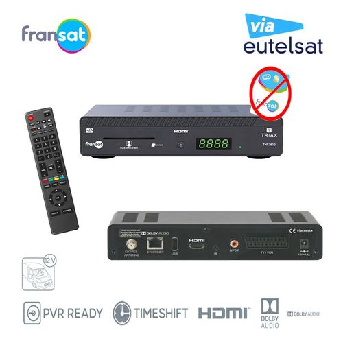 TRIAX RÉCEPTEUR THR 7610 HD FRANSAT (EUTELSAT 5° OUEST) (VENDU SANS CARTE)