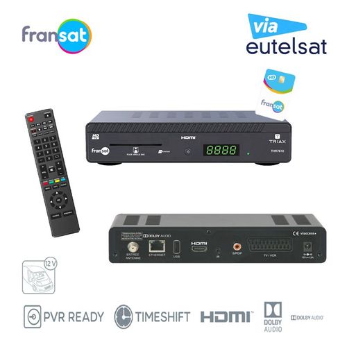 TRIAX RÉCEPTEUR THR 7610 HD FRANSAT (EUTELSAT 5° OUEST) + CARTE FRANSAT