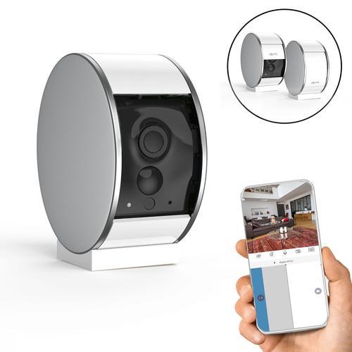 Indoor Camera - Caméra de surveillance intérieure - Stickers alarme - Volet Motorisé - Détecteur de Mouvement & vision nocturne - Haut-Parleur & Microphone