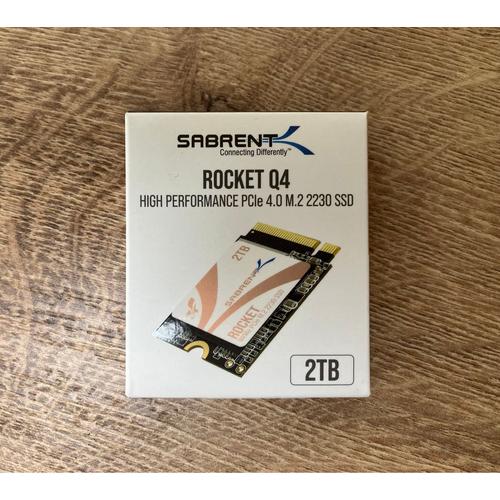 SSD SABRENT Rocket Q4 2230 NVMe 4.0 2 To PCIe 4.0 M.2 2230 Compatible avec Steam Deck, ASUS ROG Ally, Mini PC