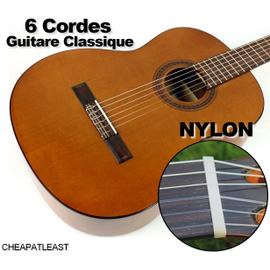 6 cordes guitare classique Nylon Argent.