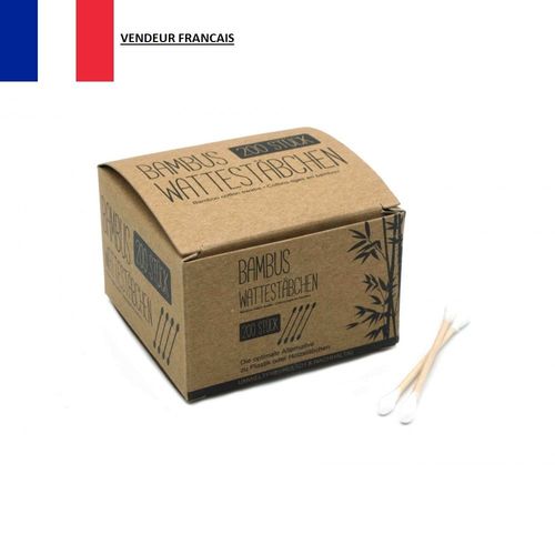 Boîte De 200 X Coton Tiges En Bambou Écologique Et Durable Cure Oreille 