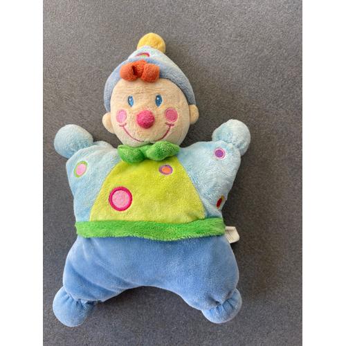 Doudou Clown Nicotoy Grelot Semi Plat Garcon