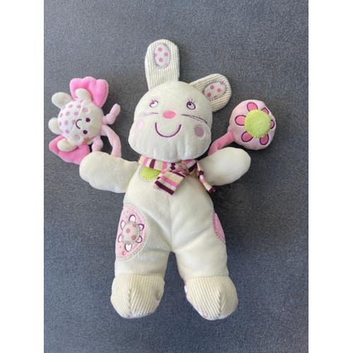 Doudou Lapin Nicotoy Abeille Grelot