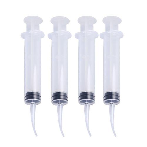 Hygiène Buccale 4 Pcs/Pack Dentaire Transparent Jetable Seringue D'irrigation Forgéeavec Pointe 12cc Soins Dentaires Blanchiment Des Dents Nettoyant Blanc