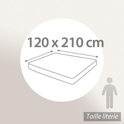 Taie de traversin 140x43cm uni pur coton ALTO vert Fleur d