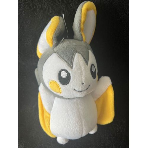 Peluche Doudou Pokémon Oiseau Jaune Et Gris Souriant Tomy 24 Cm