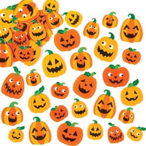 Pumpkin Foam Stickers For Children To Decorate Halloween Crafts Cards And Collage(Pack Of 128)