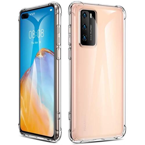 Huawei P40 Housse Etui Coque De Protection 4 Coins Renforcé [Transparent]