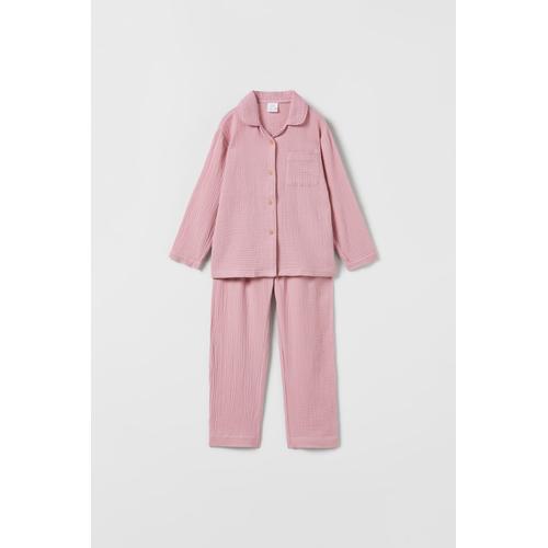 Enfants / Pyjama Motif Cachemire Rose Clair (Zara)
