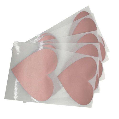 50 Pièces Gratter Autocollants Enfants Jouets 70*80mm Amour Coeur Forme Rose Couleur Blanc Pour Couverture De Code Secret Maison Jeu Message De Mariage
