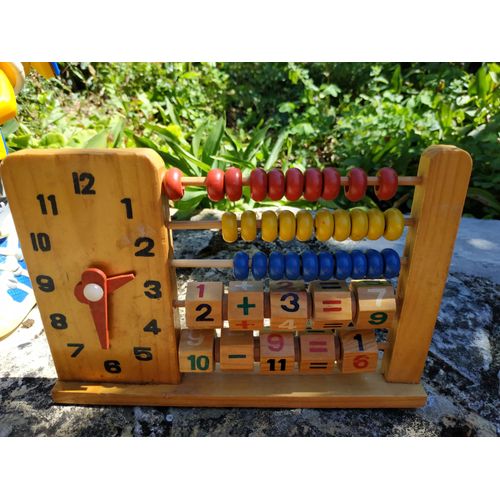 Boulier Avec Pendule Et Chiffres En Bois
