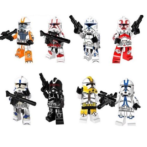 8 Figures Construction Star Wars Soldados Clon Stormtrooper