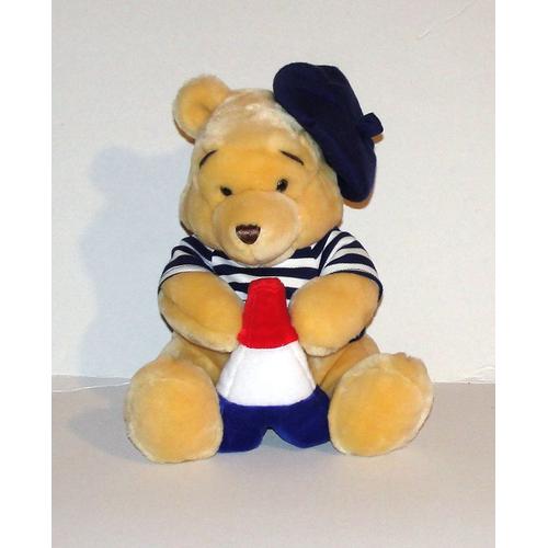 Peluche Winnie L'ourson Gavroche Paris Tour Eiffel Doudou Winnie L'ours Disney