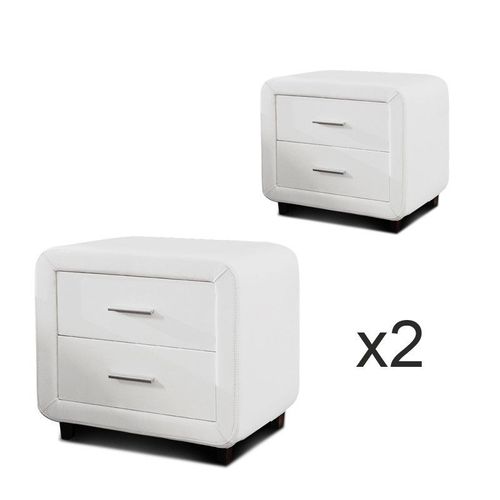 Table Chevet Design Zest Lot De 2 Blanc