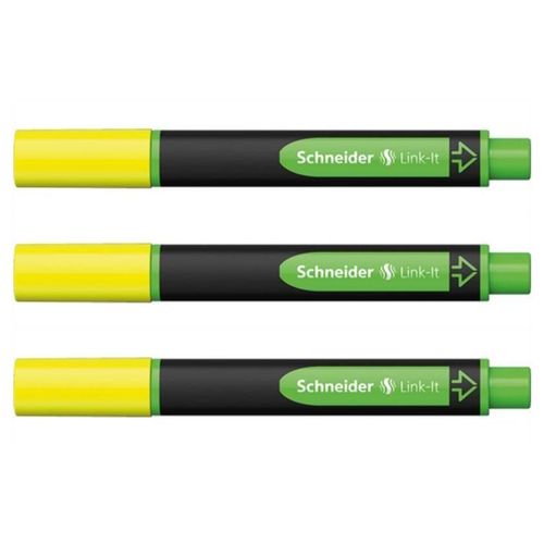 Schneider Lot De 3 Surligneurs Link-It Jaune