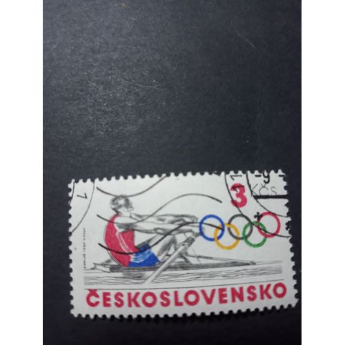 Timbre Tchécoslovaquie Aviron Olympiques Tp19