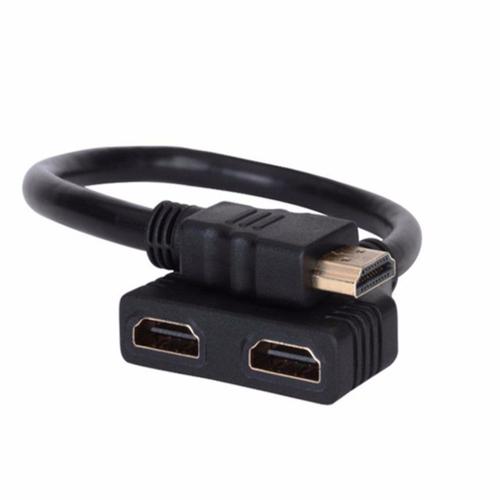 1PC HDMI 2 Double Port Y répartiteur 1080P HDMI v1.4 mâle à Double femelle  câble adaptateur 1 en 2 sortie HDMI convertisseur connecter câble cordon