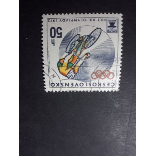 Timbre Tchécoslovaquie Olympiques Cyclisme Tp19
