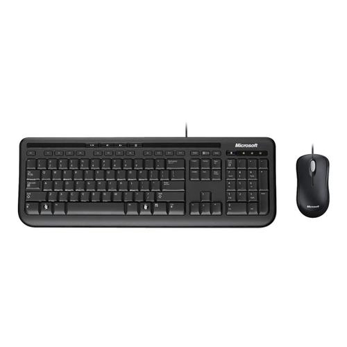 Bureau filaire Microsoft 600 - Ensemble clavier et souris - USB - Français