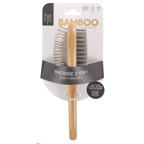 Brosse 2 En 1 Pour Chat En Bambou - Martin Sellier