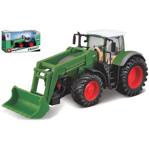 Véhicules Miniatures Die Cast 1/43 Collection Ferme - Tracteur Avec Chargeuse Fendt À Friction