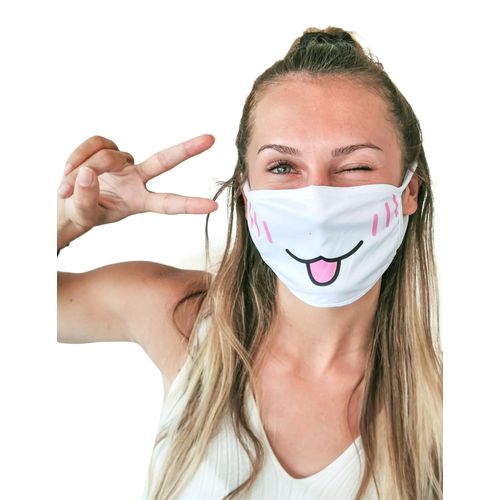 Masque Cache Nez Imprimé Chat Adulte