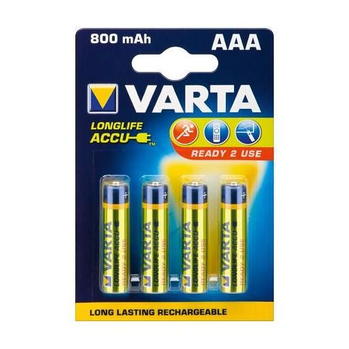 4 piles 1,2V LR03 rechargeables Varta 56703