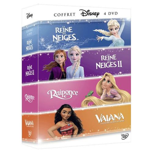 Vaiana, La Légende Du Bout Du Monde + La Reine Des Neiges + La Reine Des Neiges 2 + Raiponce - Coffret 4 Films