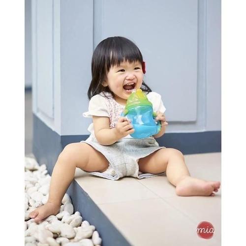 Nuby Gobelet Anti-Goutte Flip-It Clik It Avec Anses - 240 Ml - Bleu - 12 Mois +