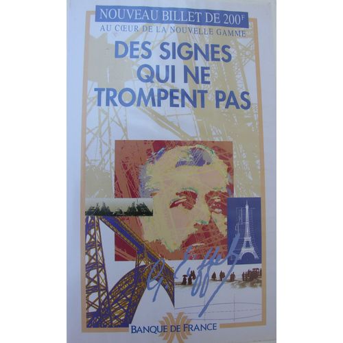 Banque de France Des Signes Qui Ne Trompent Pas & Nouveau Billet de 200 francs 1996
