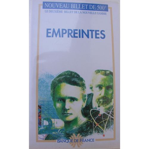 Banque de France Empreintes Nouveau Billet de 500 francs 1995