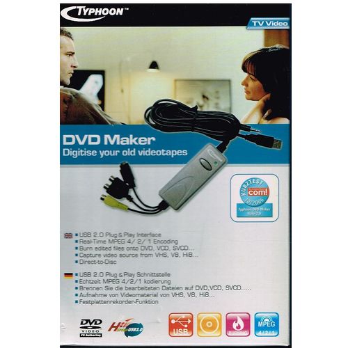 Typhoon Carte vidéo DVD Maker kit de transfert vidéo USB2.0 50600