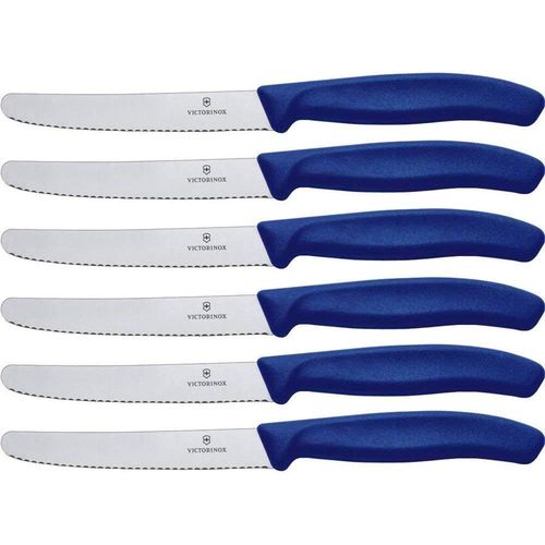 Victorinox Swiss Classic Bleu Jeu De 6 Couteaux De Table