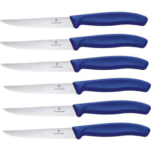 Victorinox Swiss Classic Bleu Jeu De 6 Couteaux À Viande