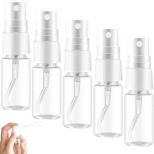 5 Pièces 10 ml flacon spray vide,vaporisateur plastique,flacons et vaporisateurs vides,pulverisateur vide flacons pulvérisateurs Plastique Réutilisables Transparent Atomiseur De Poche