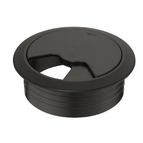 Passe câble pivotant Ø 60mm HAFELE - Noir - 428.96.302
